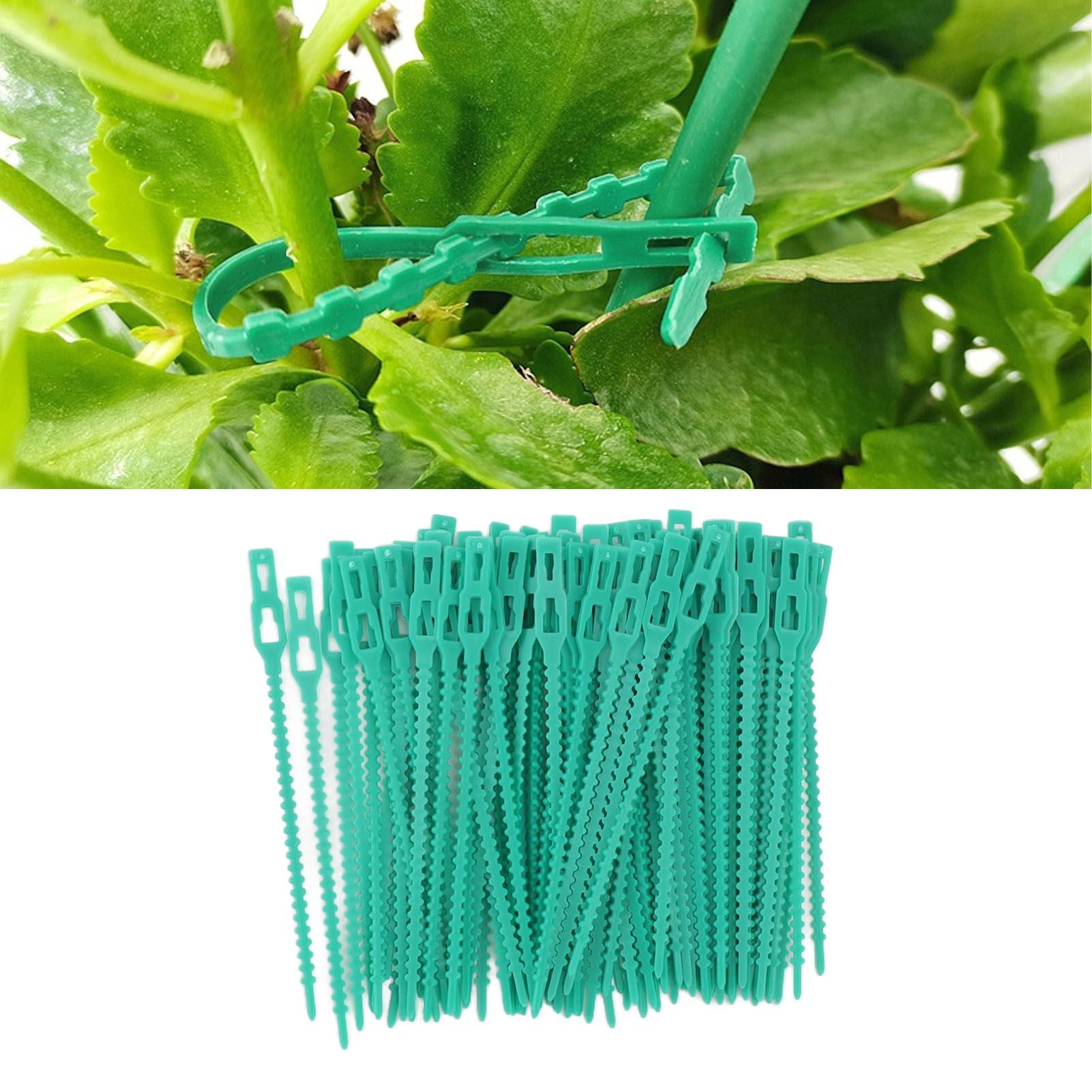 300Pcs Green Zip Garden Soft Tie 13cm Length Reusable Support Soft Wire Vine Zip Garden Tie Set V1294-YM0521-3111230062011