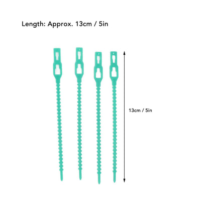 300Pcs Green Zip Garden Soft Tie 13cm Length Reusable Support Soft Wire Vine Zip Garden Tie Set V1294-YM0521-3111230062011