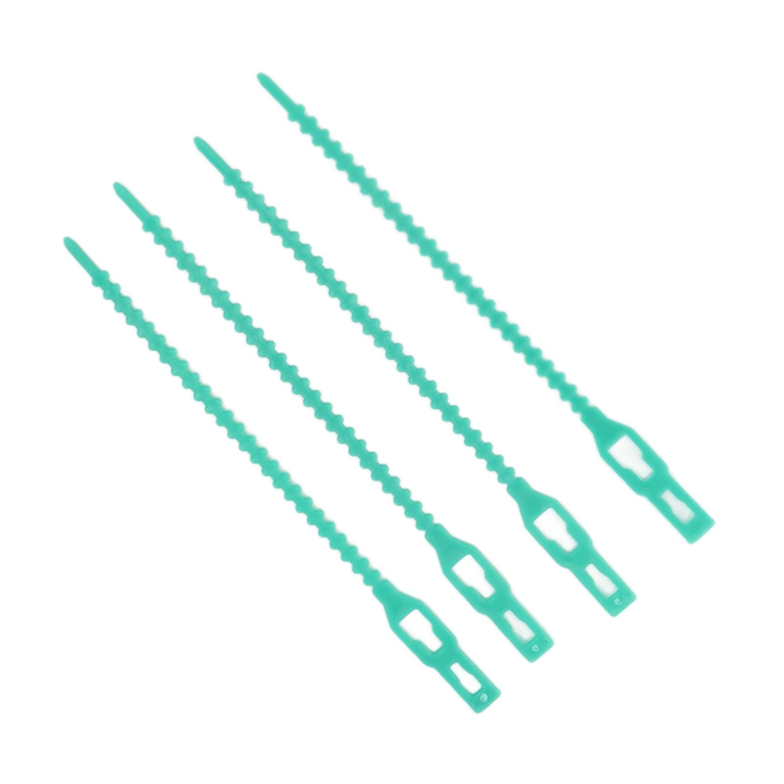 300Pcs Green Zip Garden Soft Tie 13cm Length Reusable Support Soft Wire Vine Zip Garden Tie Set V1294-YM0521-3111230062011
