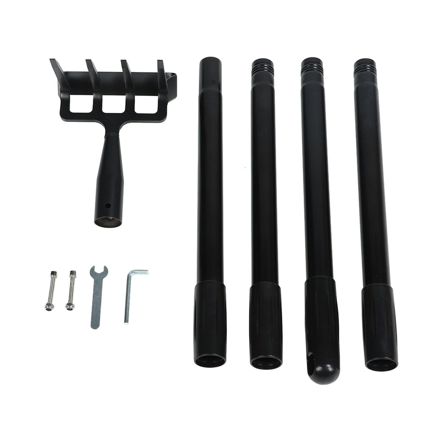 Weeding Rake Adjustable Length Stainless Steel Ergonomic Handle Hand Rake Garden Tool for Cultivating V1294-YM0521-3111230070412