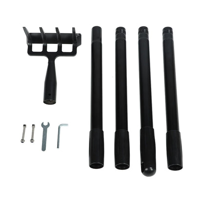 Weeding Rake Adjustable Length Stainless Steel Ergonomic Handle Hand Rake Garden Tool for Cultivating V1294-YM0521-3111230070412