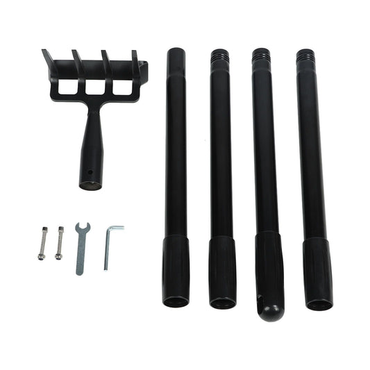 Weeding Rake Adjustable Length Stainless Steel Ergonomic Handle Hand Rake Garden Tool for Cultivating V1294-YM0521-3111230070412