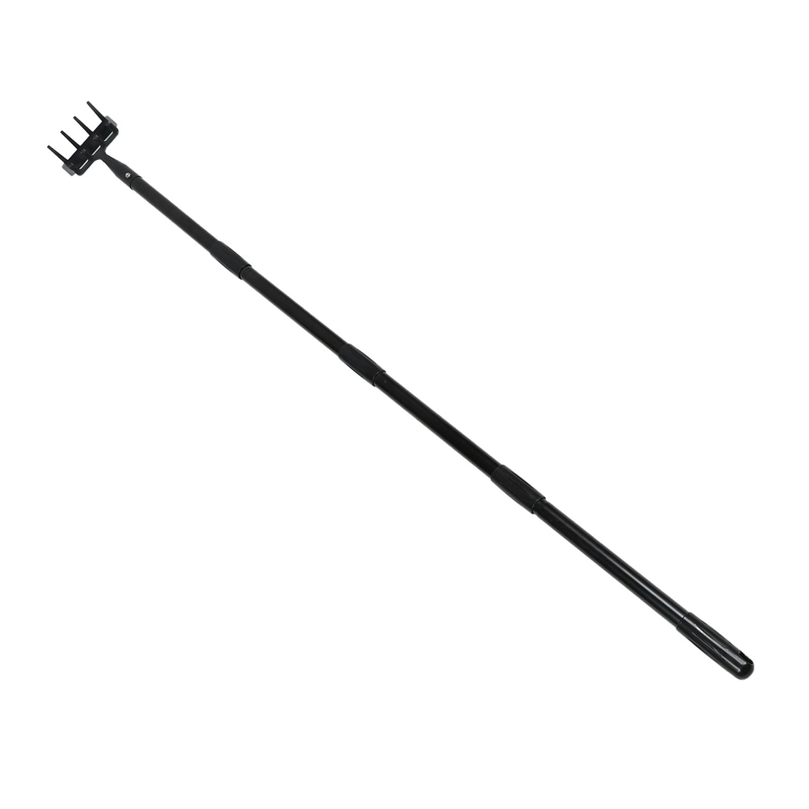 Weeding Rake Adjustable Length Stainless Steel Ergonomic Handle Hand Rake Garden Tool for Cultivating V1294-YM0521-3111230070412