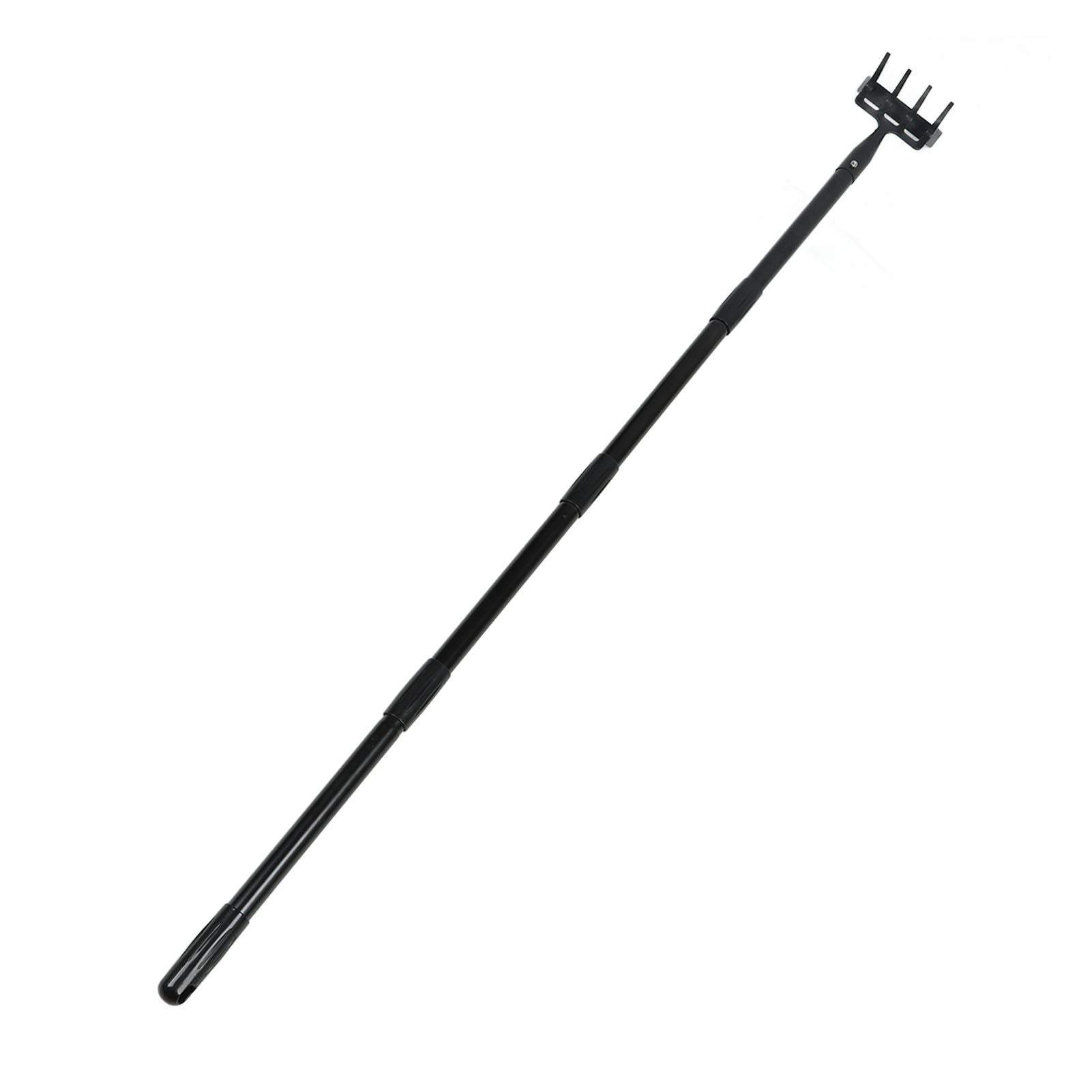 Weeding Rake Adjustable Length Stainless Steel Ergonomic Handle Hand Rake Garden Tool for Cultivating V1294-YM0521-3111230070412