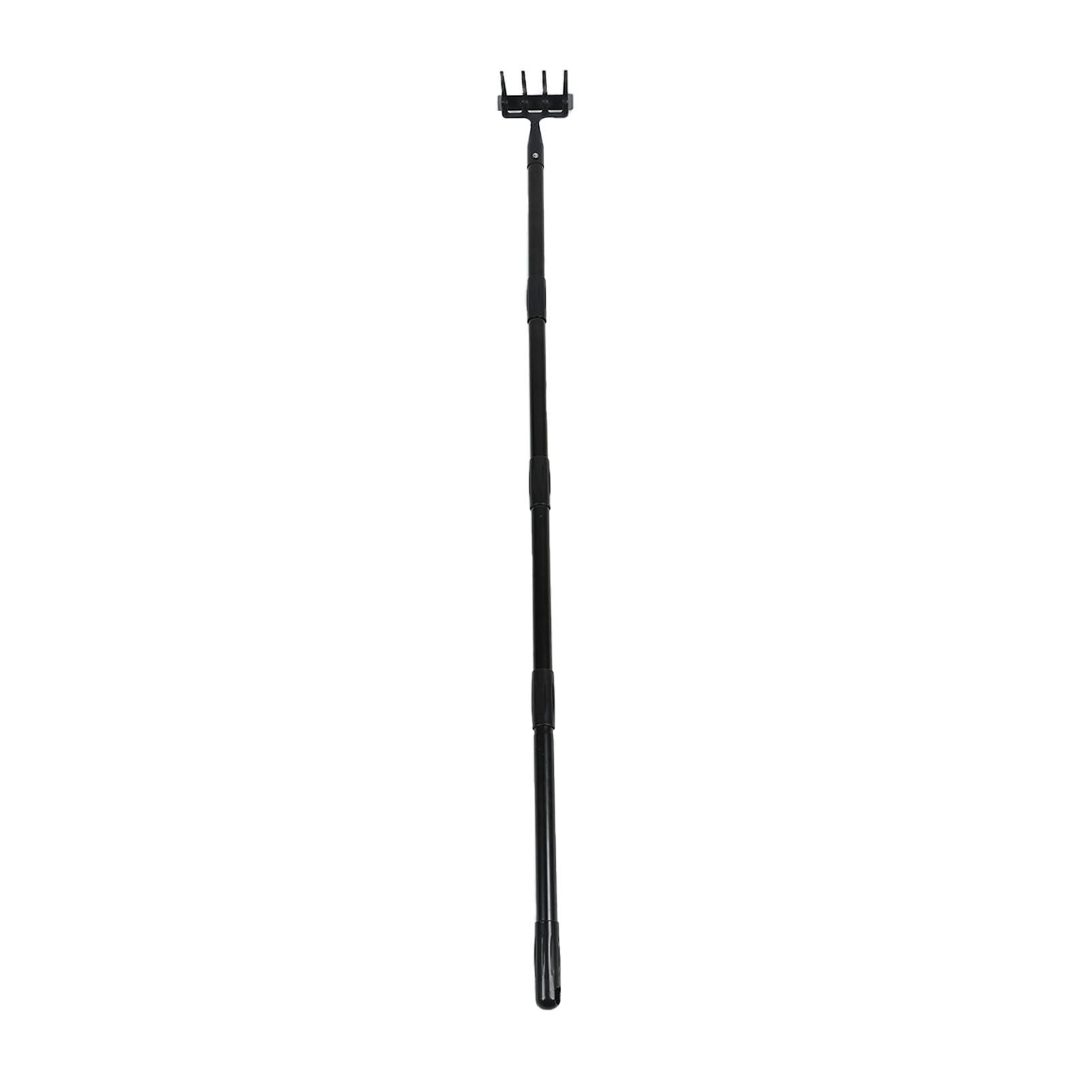 Weeding Rake Adjustable Length Stainless Steel Ergonomic Handle Hand Rake Garden Tool for Cultivating V1294-YM0521-3111230070412