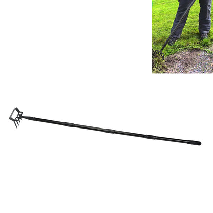 Weeding Rake Adjustable Length Stainless Steel Ergonomic Handle Hand Rake Garden Tool for Cultivating V1294-YM0521-3111230070412