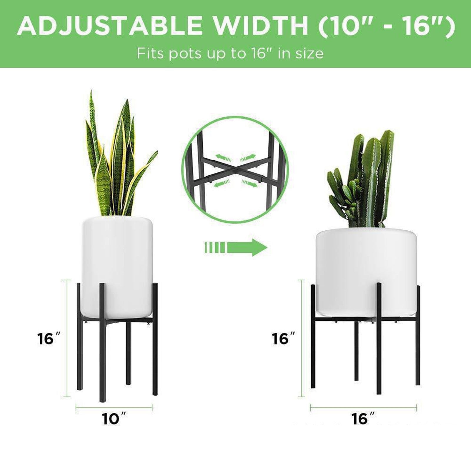 Adjustable Plant Stand Iron Simple Style Modern Plant Pot Holder Flowerpot Support Bracket V1294-YM0521-3111230073911