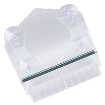 Window Bird Feeder Clear Sturdy Acrylic Window Bird House Feeder with 4 Suction Cups V1294-YM0521-3111230076311