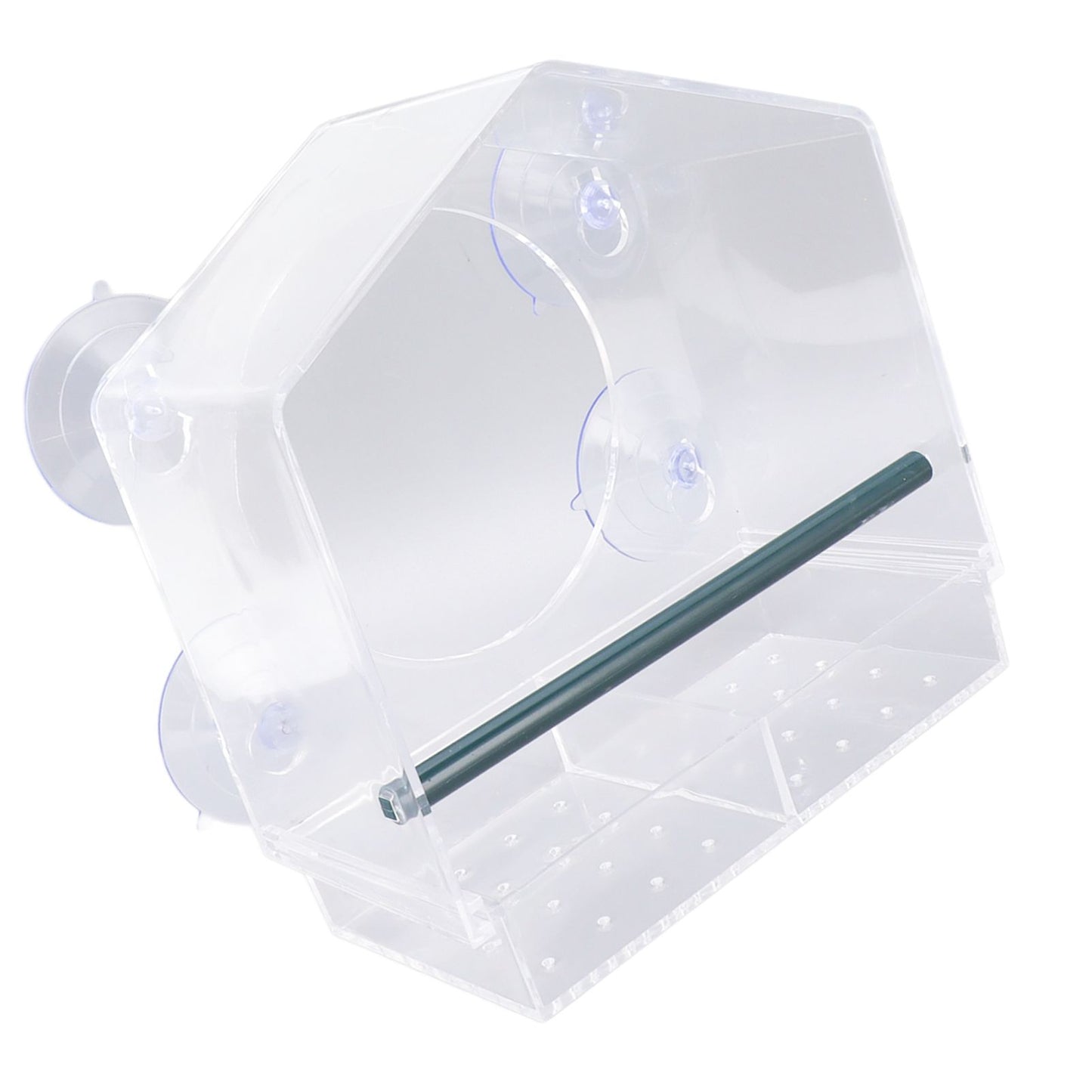 Window Bird Feeder Clear Sturdy Acrylic Window Bird House Feeder with 4 Suction Cups V1294-YM0521-3111230076311