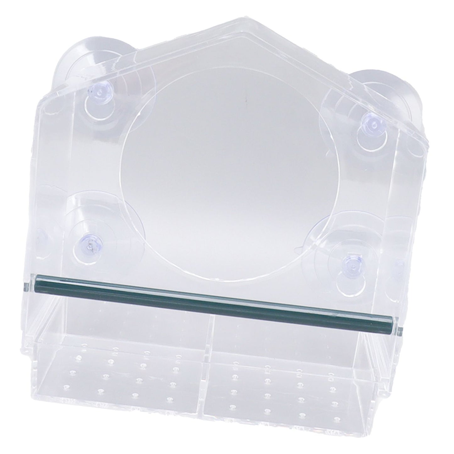 Window Bird Feeder Clear Sturdy Acrylic Window Bird House Feeder with 4 Suction Cups V1294-YM0521-3111230076311
