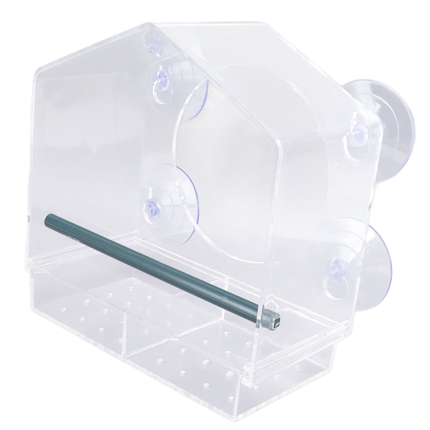 Window Bird Feeder Clear Sturdy Acrylic Window Bird House Feeder with 4 Suction Cups V1294-YM0521-3111230076311