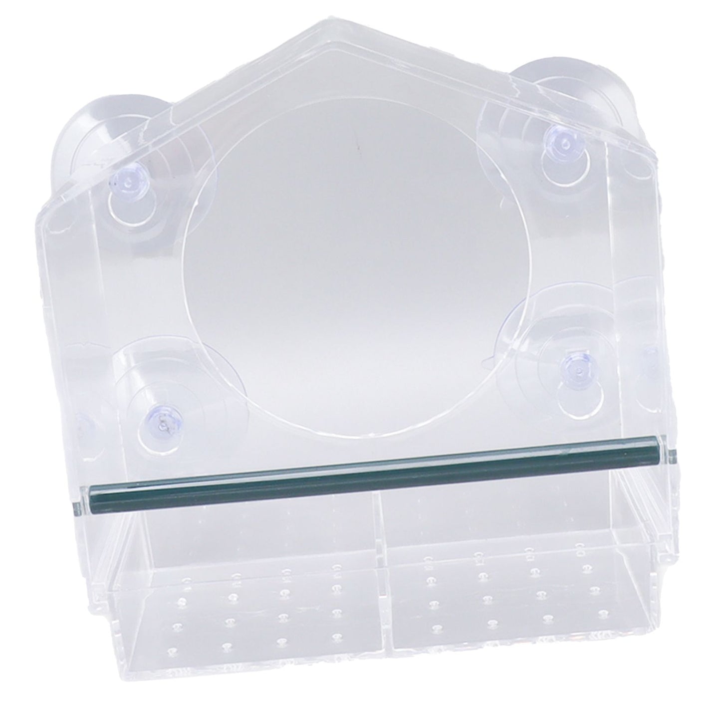 Window Bird Feeder Clear Sturdy Acrylic Window Bird House Feeder with 4 Suction Cups V1294-YM0521-3111230076311