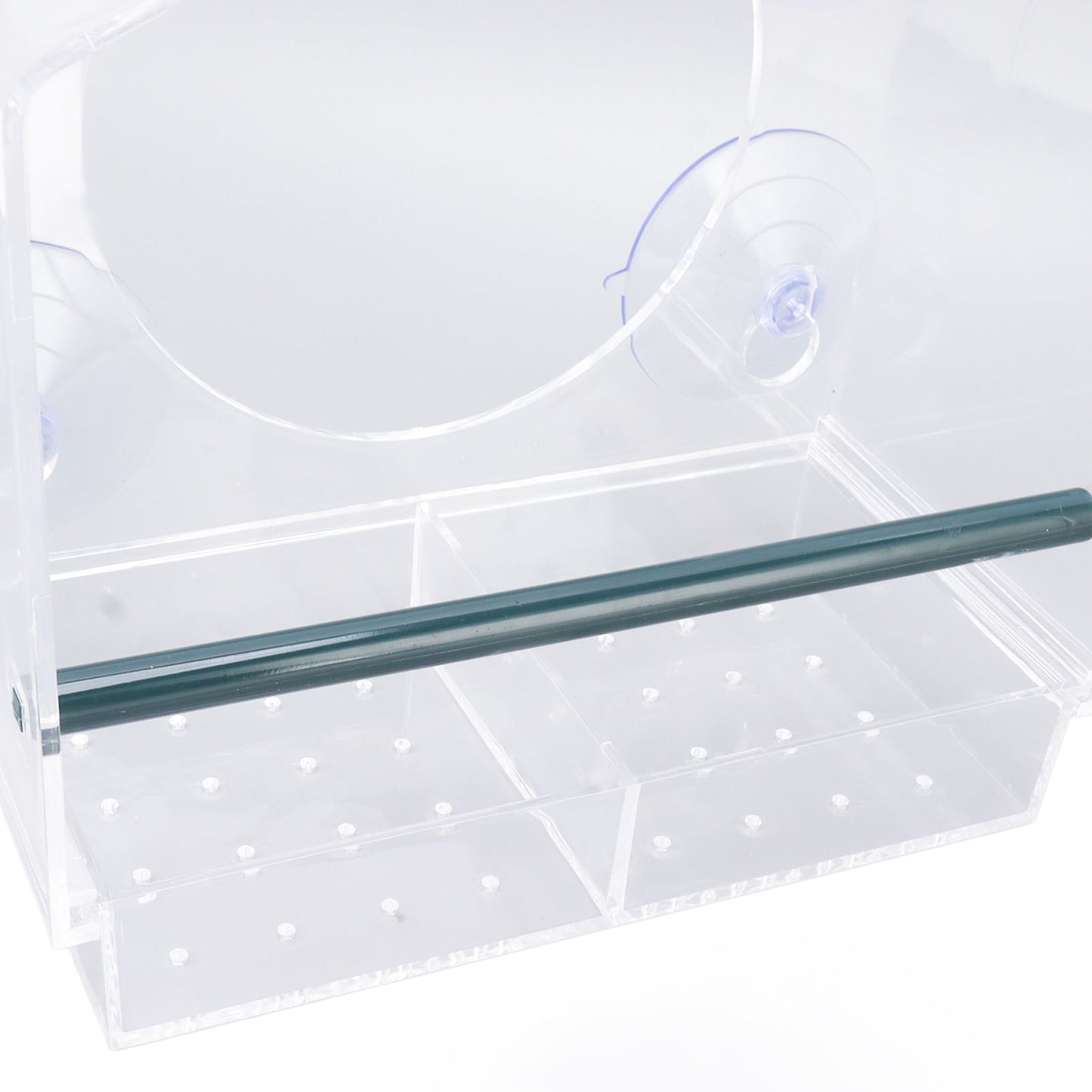 Window Bird Feeder Clear Sturdy Acrylic Window Bird House Feeder with 4 Suction Cups V1294-YM0521-3111230076311