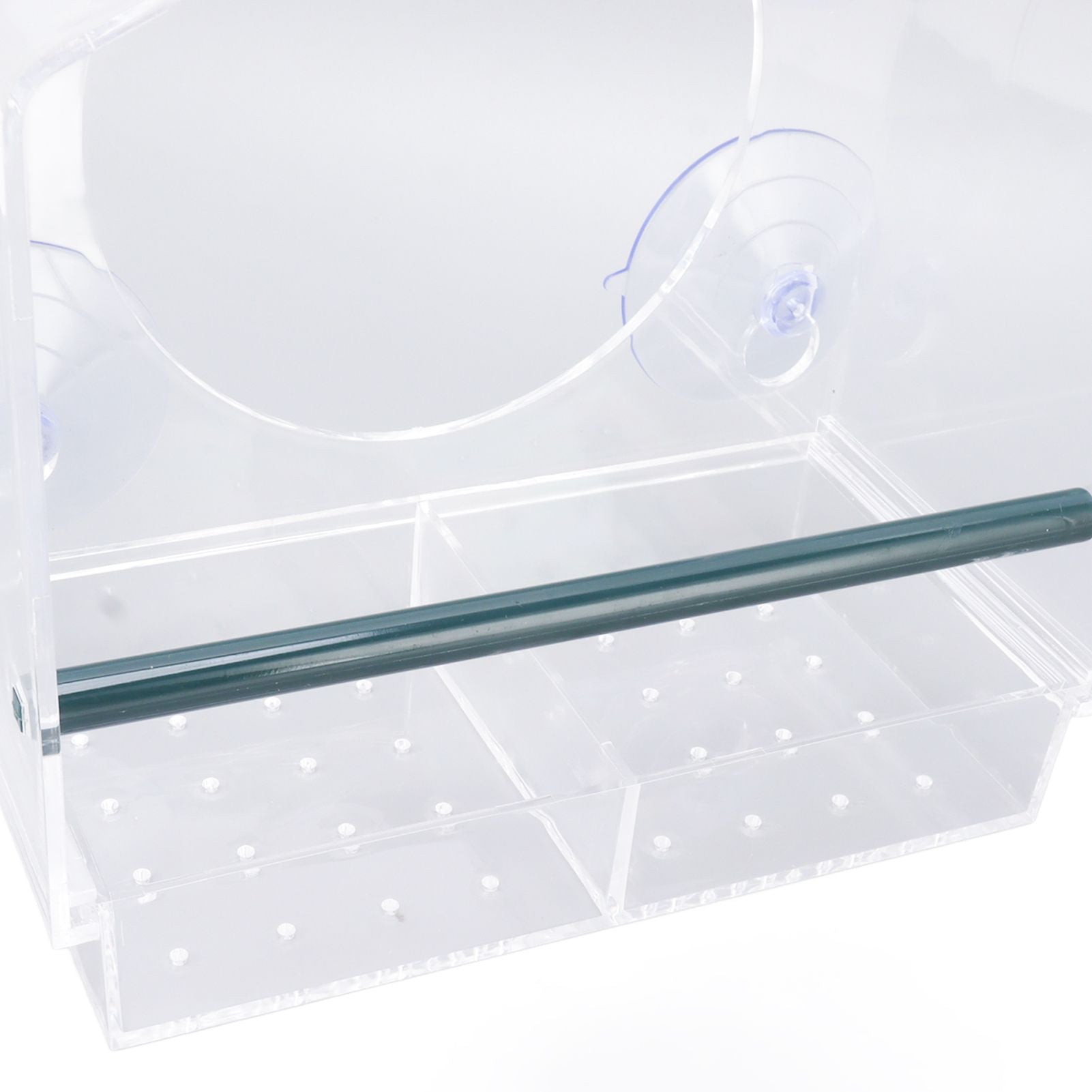 Window Bird Feeder Clear Sturdy Acrylic Window Bird House Feeder with 4 Suction Cups V1294-YM0521-3111230076311