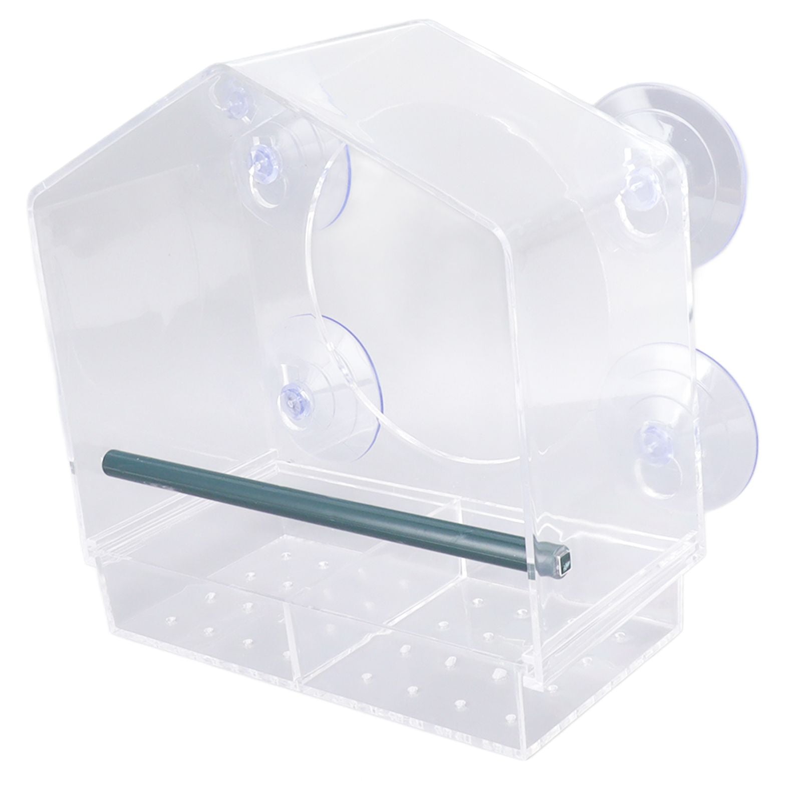 Window Bird Feeder Clear Sturdy Acrylic Window Bird House Feeder with 4 Suction Cups V1294-YM0521-3111230076311