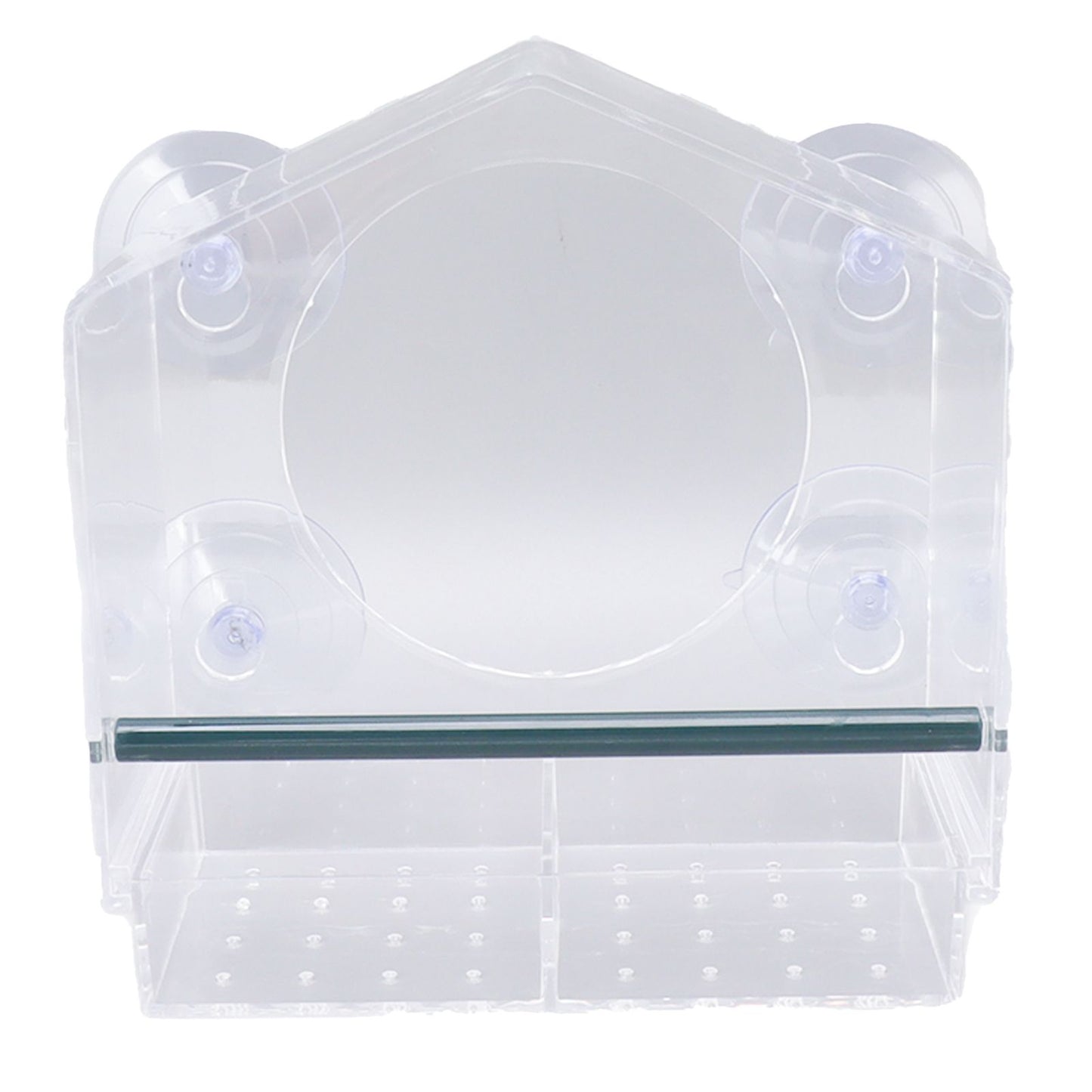 Window Bird Feeder Clear Sturdy Acrylic Window Bird House Feeder with 4 Suction Cups V1294-YM0521-3111230076311