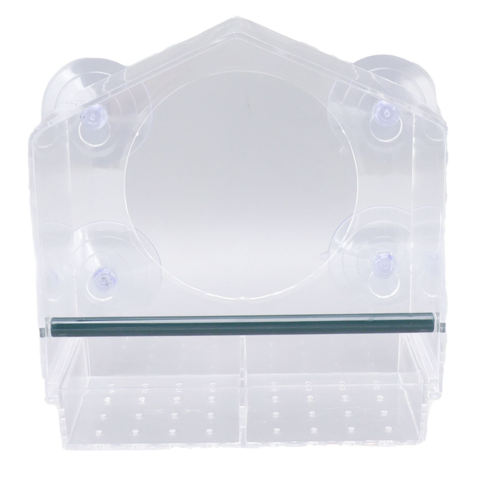 Window Bird Feeder Clear Sturdy Acrylic Window Bird House Feeder with 4 Suction Cups V1294-YM0521-3111230076311
