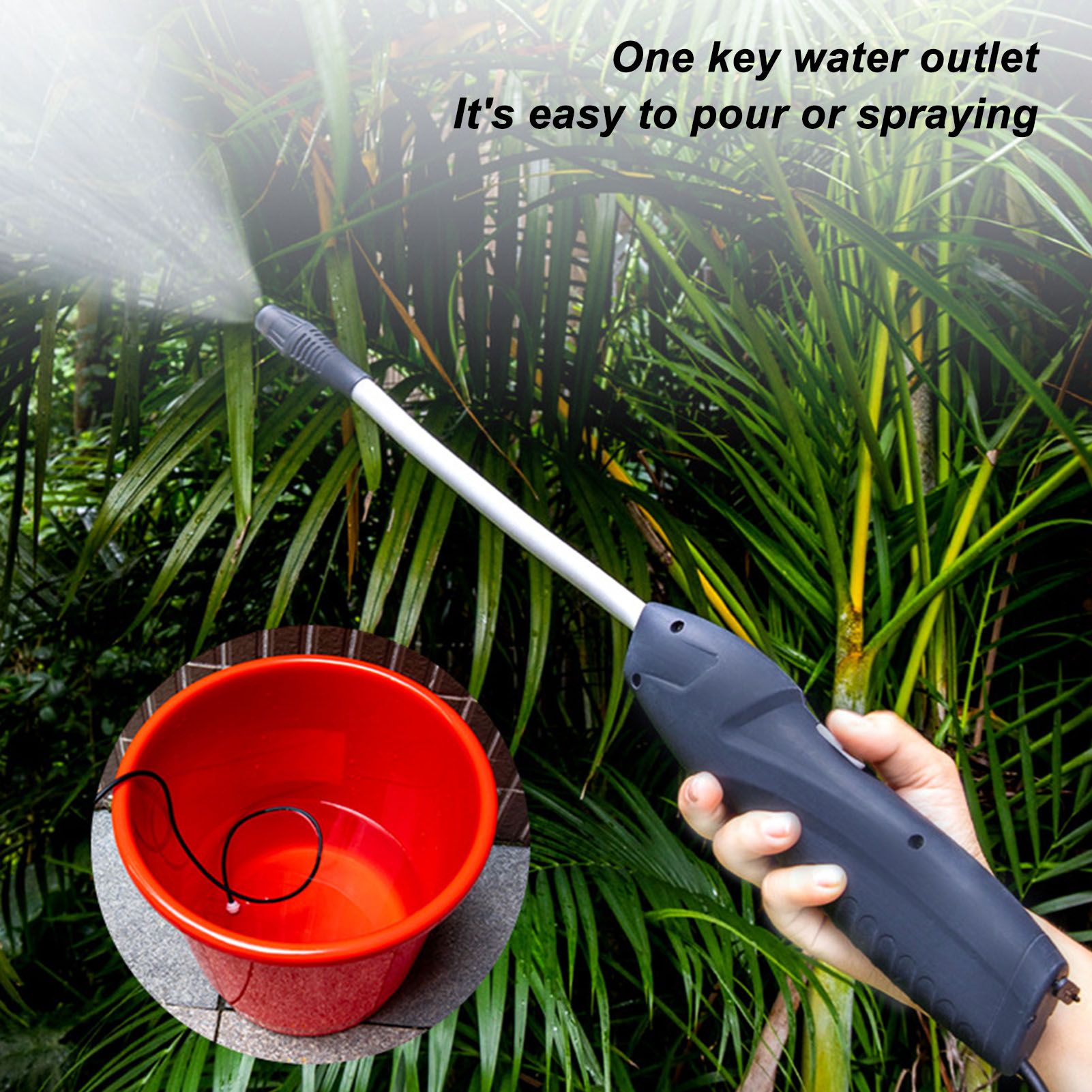 Automatic Electric Sprayer Bendable Watering Lithium Rechargeable Water Sprinkler Sprayer 500mAh V1294-YM0521-3111230077511