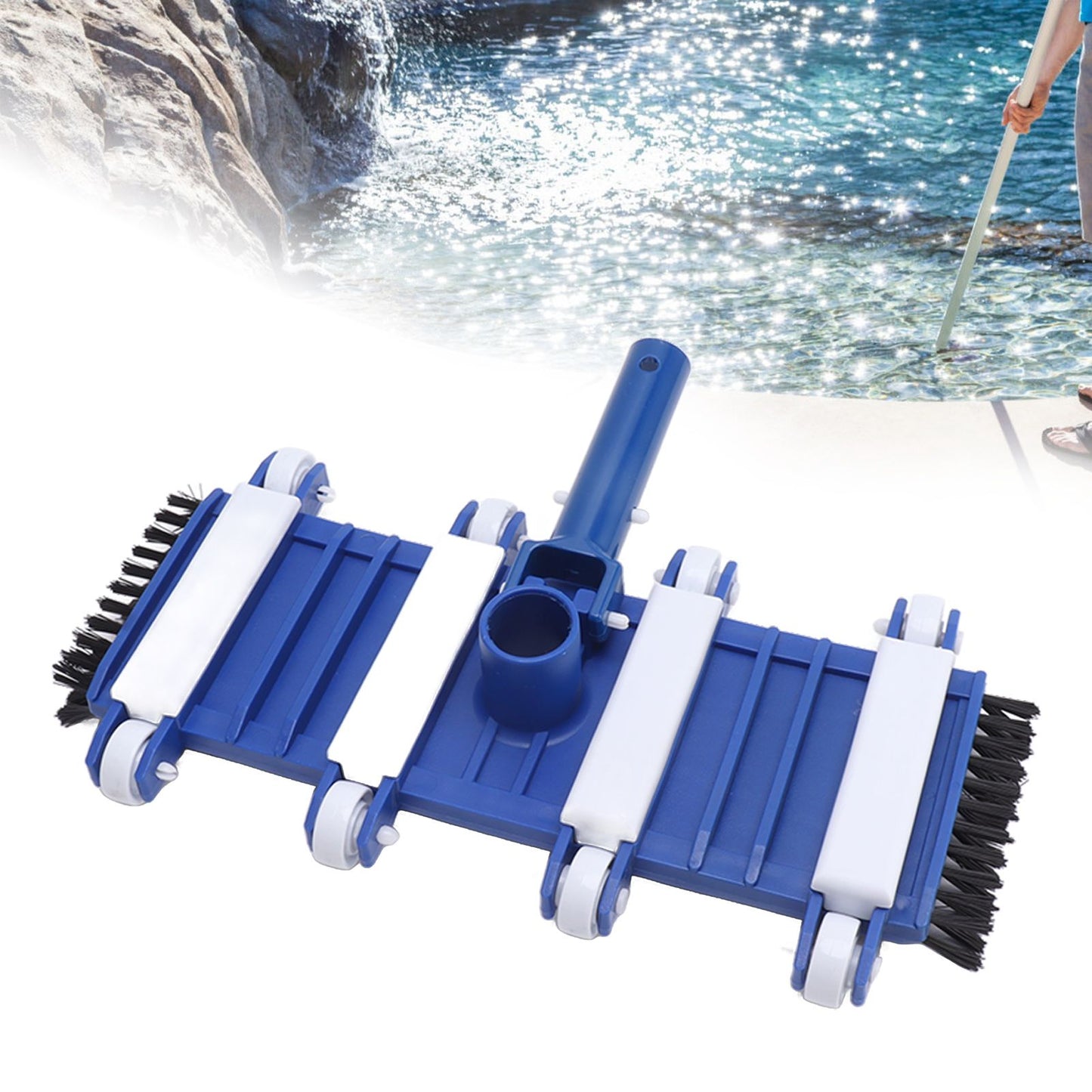 14 Inch Swimming Pool Vacuum Head with Wheels Brushes Pool Cleaning Equipment Accessories V1294-YM0521-3111230083211