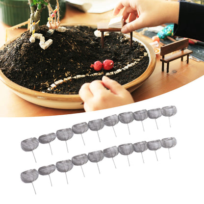 100pcs Bonsai Fertilizer Basket Stainless Steel Spherical Nutrition Box Tools for Succulent Orchid V1294-YM0521-3111230084011