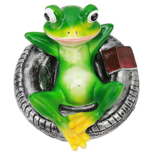 Frog Pond Ornaments Resin Colorfast Easy Float Water Floating Frog Garden Statue for Home Garden Yard Frog V1294-YM0521-3111230084712