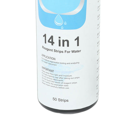 50 Strips Water Test Strips 14 in 1 PH Meter Testing Paper for Drinking Water Pool Hot Spring Pond V1294-YM0521-3111230087311