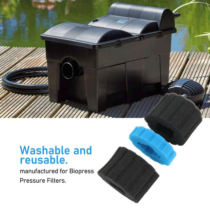 Indoor Aquatis Replacement Filter Foam For Biopress 1pc Blue Fine Sponge 2pcs Black Coarse Sponge V1294-YM0521-3111230089511