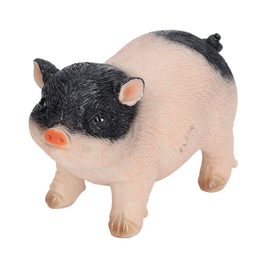 Cute Pig Garden Statue Resin Animals Figurine Outdoor Sculpture Resin Lawn Ornament Mini Pink Black V1294-YM0521-3111230090912