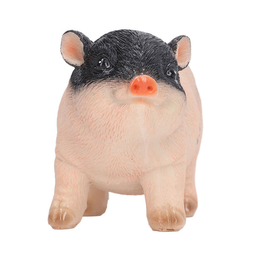 Cute Pig Garden Statue Resin Animals Figurine Outdoor Sculpture Resin Lawn Ornament Mini Pink Black V1294-YM0521-3111230090912