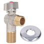 G1/2 Thread Brass Triangle Valve Large Flow Cold Hot Water Angle Stop Valve for Kitchen Bathroom Red V1294-YM0521-3112220081612