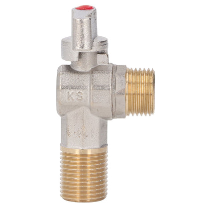 G1/2 Thread Brass Triangle Valve Large Flow Cold Hot Water Angle Stop Valve for Kitchen Bathroom Red V1294-YM0521-3112220081612
