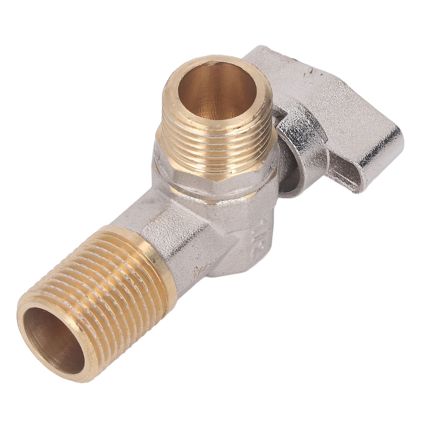 G1/2 Thread Brass Triangle Valve Large Flow Cold Hot Water Angle Stop Valve for Kitchen Bathroom Red V1294-YM0521-3112220081612