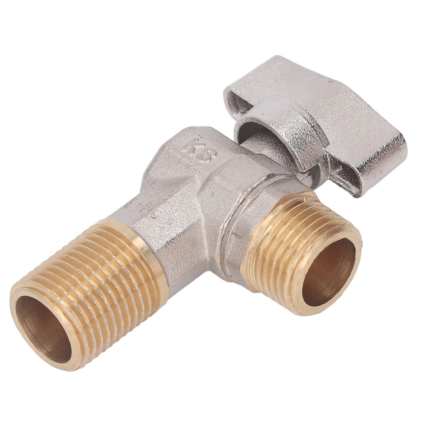 G1/2 Thread Brass Triangle Valve Large Flow Cold Hot Water Angle Stop Valve for Kitchen Bathroom Red V1294-YM0521-3112220081612