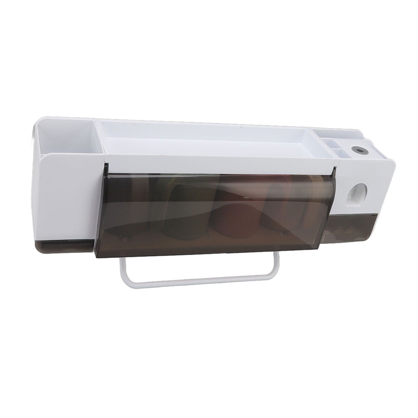 Toothbrush Cup Holder Multifunction Wall Mounted with Toothpaste Dispenser Towel Hook Toothbrush Hanger Rack V1294-YM0521-3112220084113