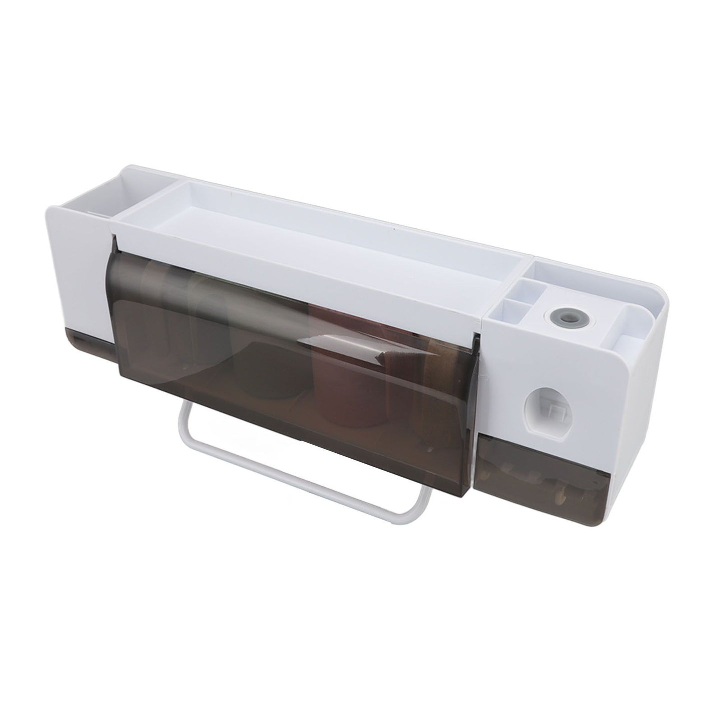 Toothbrush Cup Holder Multifunction Wall Mounted with Toothpaste Dispenser Towel Hook Toothbrush Hanger Rack V1294-YM0521-3112220084113