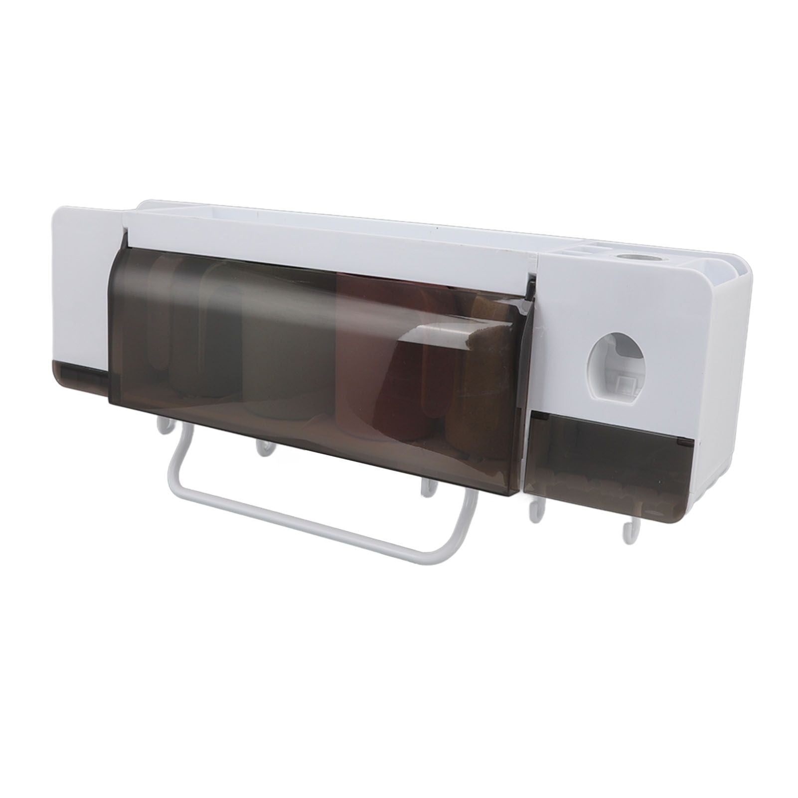 Toothbrush Cup Holder Multifunction Wall Mounted with Toothpaste Dispenser Towel Hook Toothbrush Hanger Rack V1294-YM0521-3112220084113