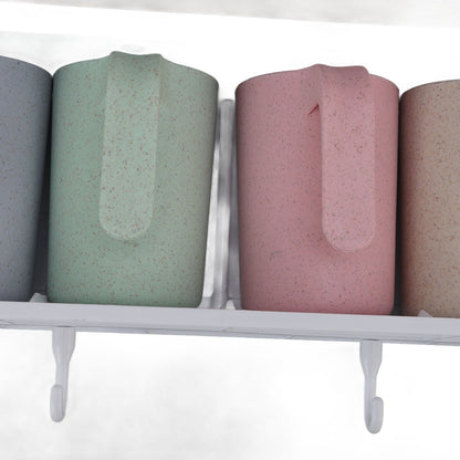 Toothbrush Cup Holder Multifunction Wall Mounted with Toothpaste Dispenser Towel Hook Toothbrush Hanger Rack V1294-YM0521-3112220084113