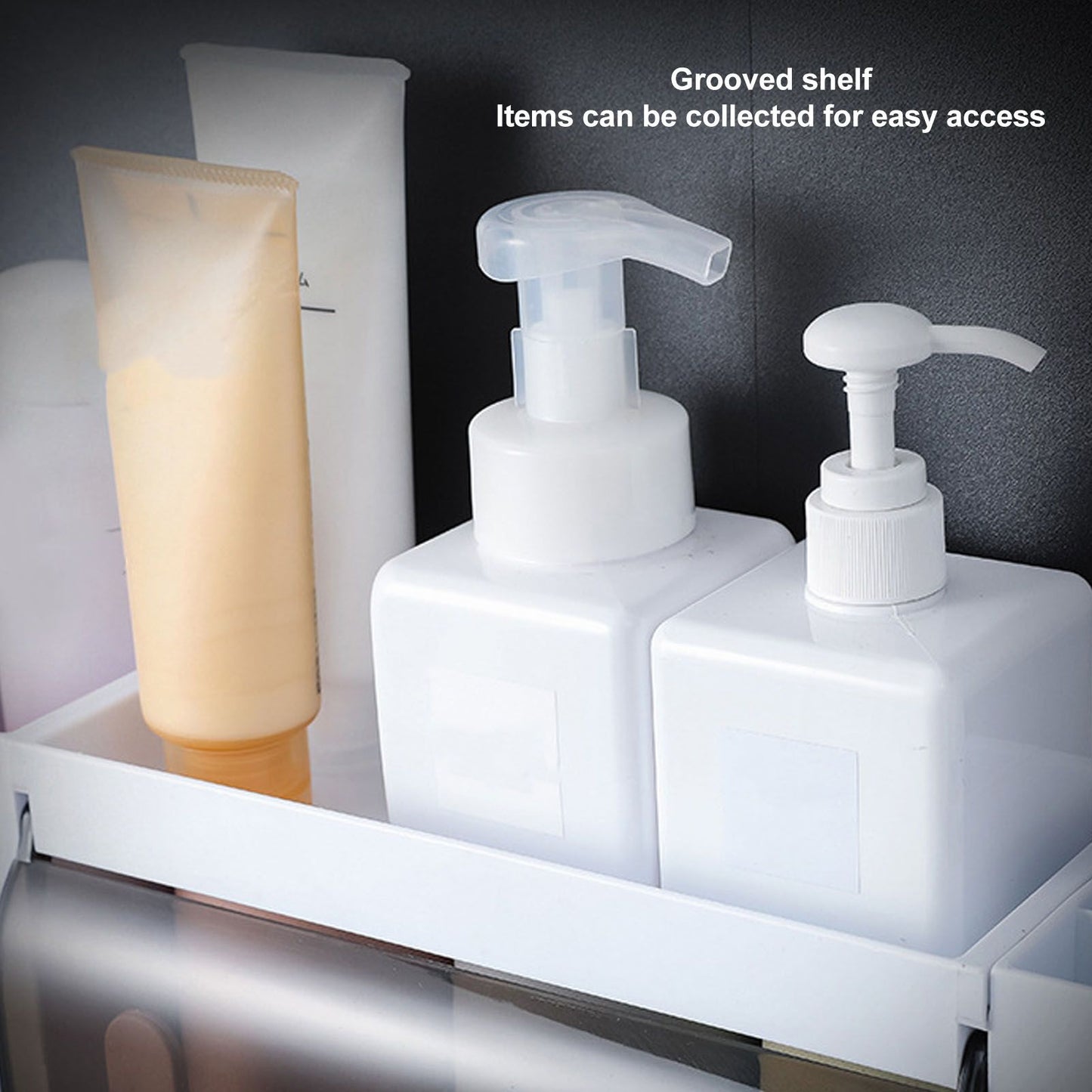 Toothbrush Cup Holder Multifunction Wall Mounted with Toothpaste Dispenser Towel Hook Toothbrush Hanger Rack V1294-YM0521-3112220084113