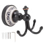 Wall Mounted Coat Hook 3 Prong Retro Look Corrosion Resistance Hanging Towel Hook for Bathroom Bedroom V1294-YM0521-3112220086111