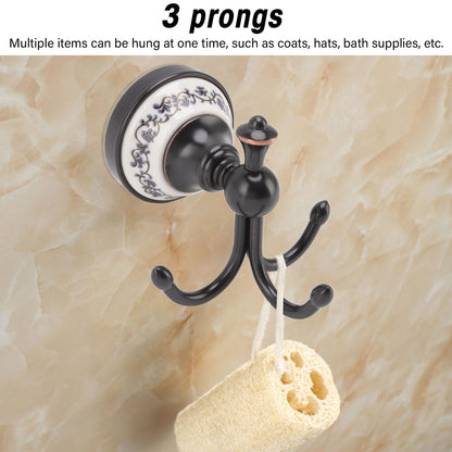 Wall Mounted Coat Hook 3 Prong Retro Look Corrosion Resistance Hanging Towel Hook for Bathroom Bedroom V1294-YM0521-3112220086111