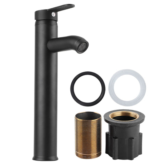 European Antique Faucet Stainless Steel Hot Cold Faucet Toilet Basin Sink Tap for Platform Basin Black V1294-YM0521-3112220086611
