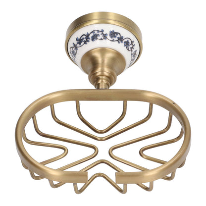 Soap Dish Holder Basket Hollow Design Waterproof Rustproof Wall Mounted Antique Bathroom Soap Basket Soap V1294-YM0521-3112220088311