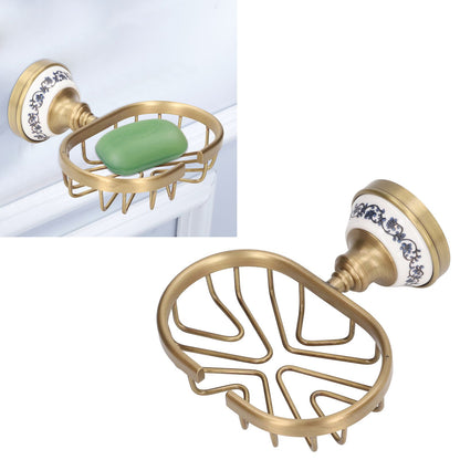 Soap Dish Holder Basket Hollow Design Waterproof Rustproof Wall Mounted Antique Bathroom Soap Basket Soap V1294-YM0521-3112220088311