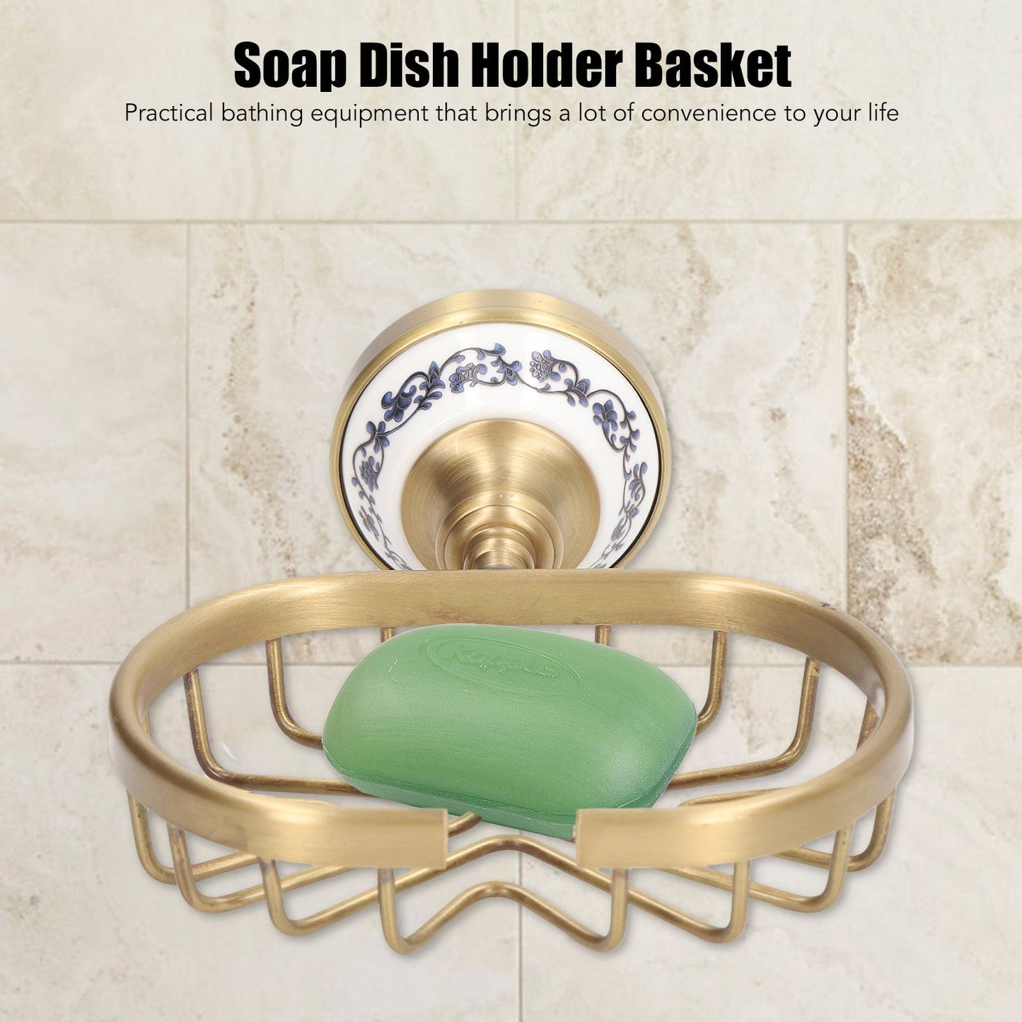 Soap Dish Holder Basket Hollow Design Waterproof Rustproof Wall Mounted Antique Bathroom Soap Basket Soap V1294-YM0521-3112220088311