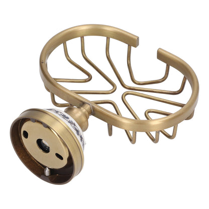 Soap Dish Holder Basket Hollow Design Waterproof Rustproof Wall Mounted Antique Bathroom Soap Basket Soap V1294-YM0521-3112220088311