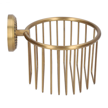 Hollow Out Toilet Paper Holder Antique Rust Proof Wall Mounted Tissue Roll Basket Rack for Bathroom V1294-YM0521-3112220089511