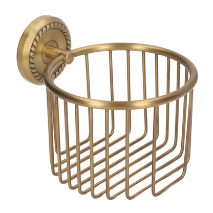 Hollow Out Toilet Paper Holder Antique Rust Proof Wall Mounted Tissue Roll Basket Rack for Bathroom V1294-YM0521-3112220089511