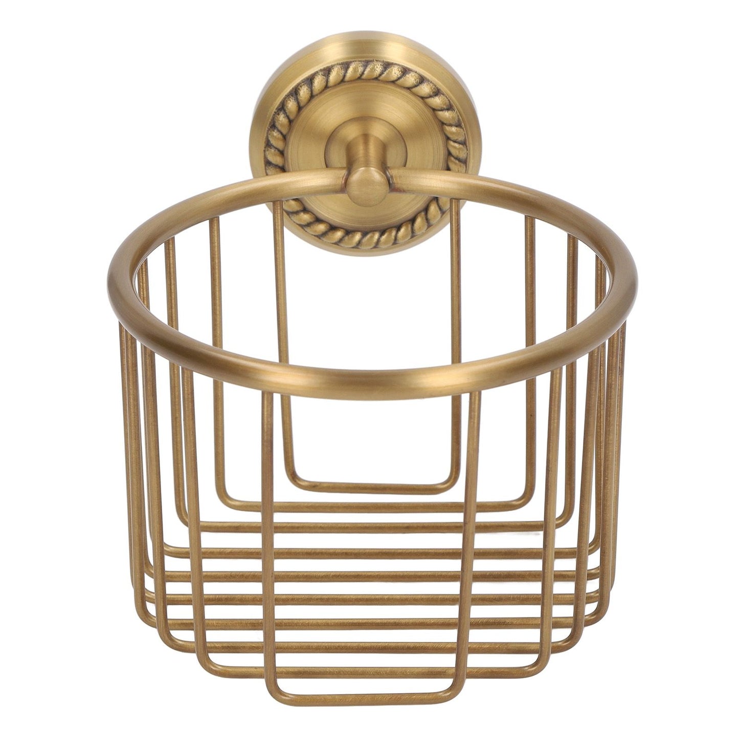 Hollow Out Toilet Paper Holder Antique Rust Proof Wall Mounted Tissue Roll Basket Rack for Bathroom V1294-YM0521-3112220089511