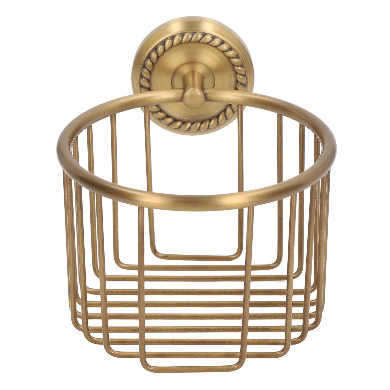 Hollow Out Toilet Paper Holder Antique Rust Proof Wall Mounted Tissue Roll Basket Rack for Bathroom V1294-YM0521-3112220089511