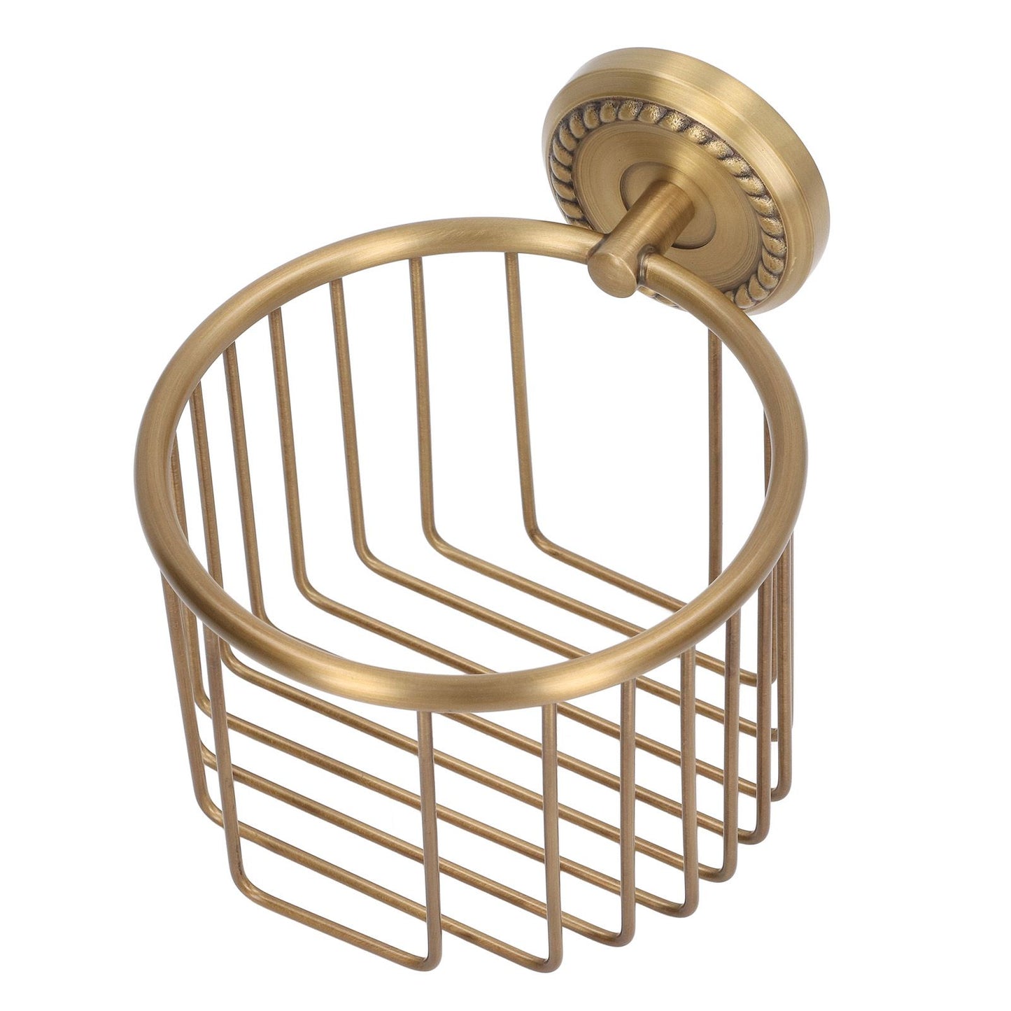 Hollow Out Toilet Paper Holder Antique Rust Proof Wall Mounted Tissue Roll Basket Rack for Bathroom V1294-YM0521-3112220089511